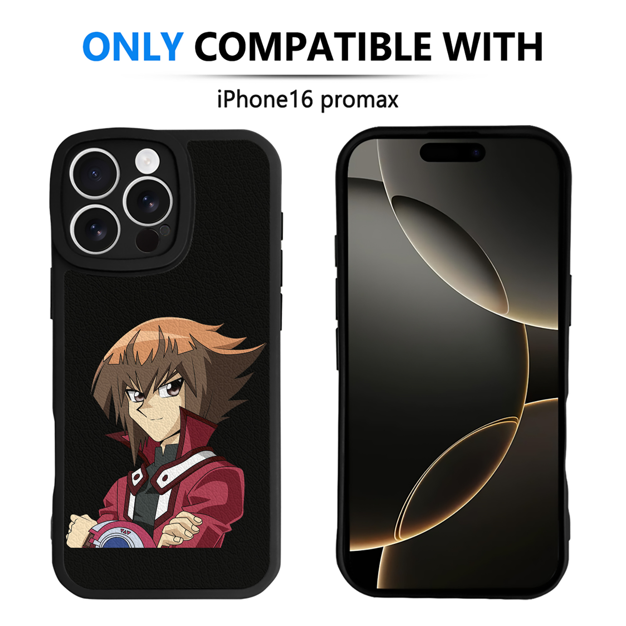 （画像用） 遊☆戯☆王 Yu-Gi-Oh! 【iPhone 16シリーズ対応】シリコンスマホケース（レザー調） 材質：シリコン
